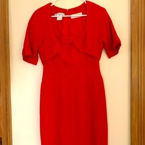 Karl Lagerfeld Red Silk Cocktail Dress